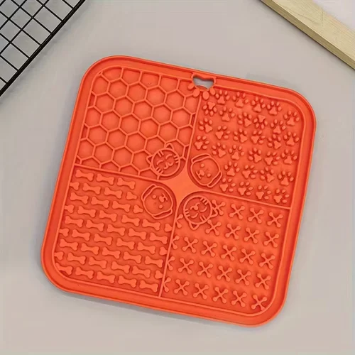 Soft Rubber Suction Cup Slow Feeder Lick Mat (20x20cm) – Anti-Choking Pet Mat - Image 2