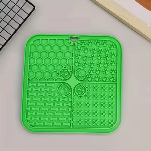 Soft Rubber Suction Cup Slow Feeder Lick Mat (20x20cm) – Anti-Choking Pet Mat - Image 3