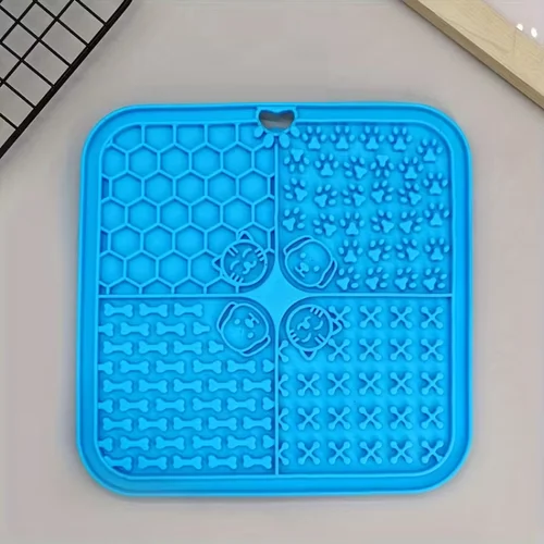 Soft Rubber Suction Cup Slow Feeder Lick Mat (20x20cm) – Anti-Choking Pet Mat - Image 5
