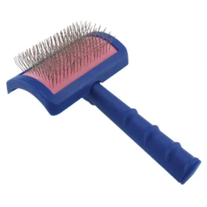 Square Slicker Brush for Dogs & Cats – Self-Cleaning Grooming Pin Brush