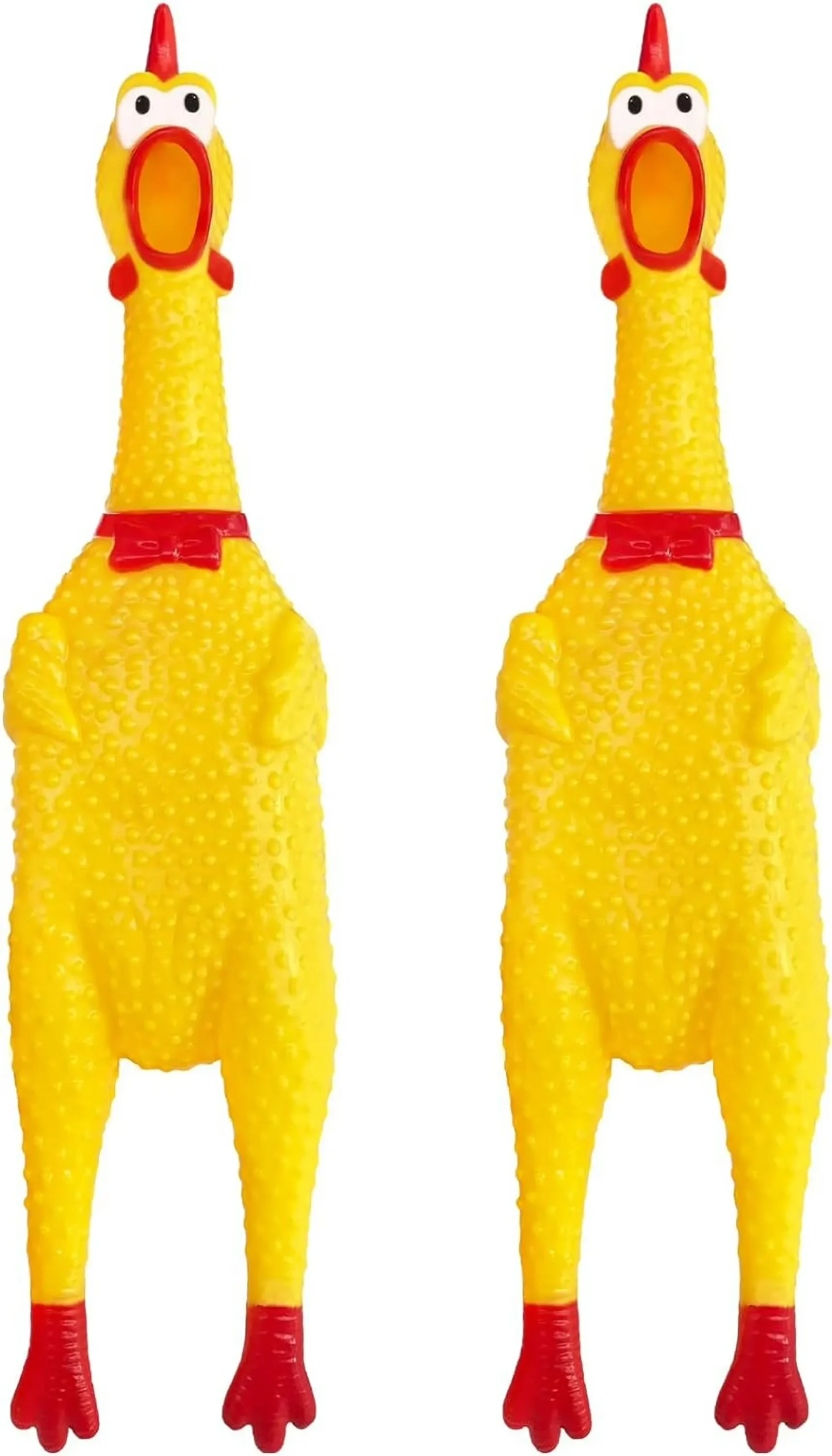 Squeaky Screaming Chicken Toy (Medium) – Funny Rubber Squeaker Dog Toy - Image 2