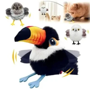 Shaking Electric Sparrow Interactive Cat Toy – Chirping Motion Flapping Bird