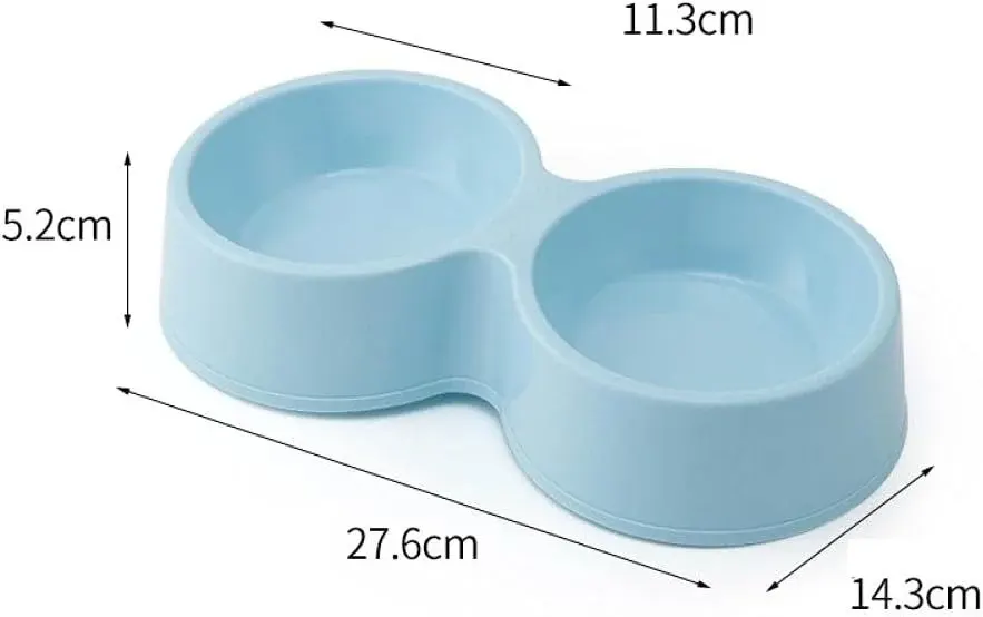 Double Pet Bowl with Stand – Food & Water Feeder