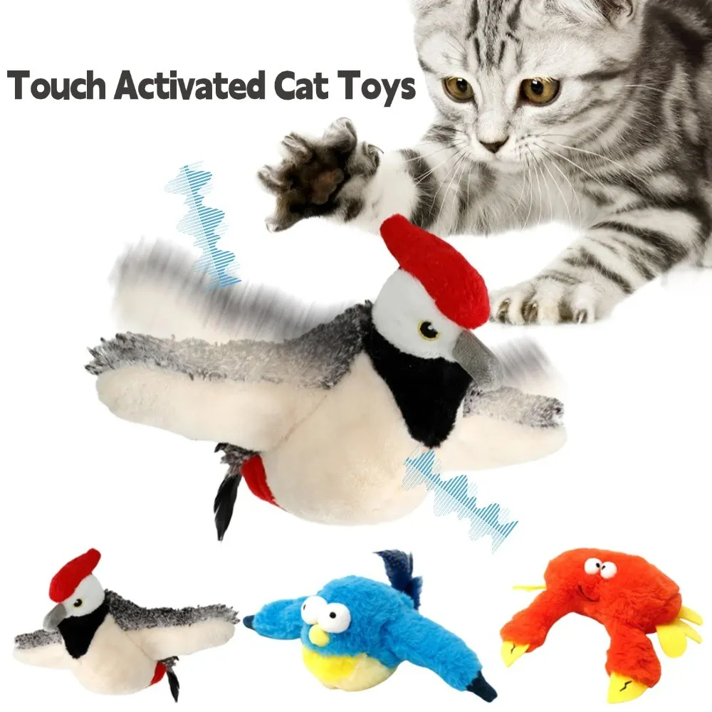 Shaking Electric Sparrow Interactive Cat Toy – Chirping Motion Flapping Bird - Image 4